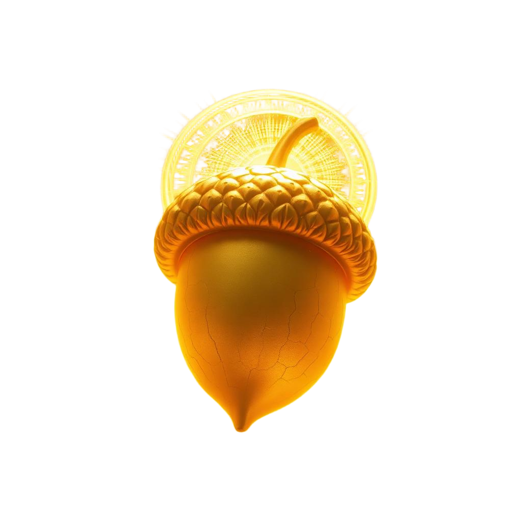 NUTGOD, the divine golden acorn deity